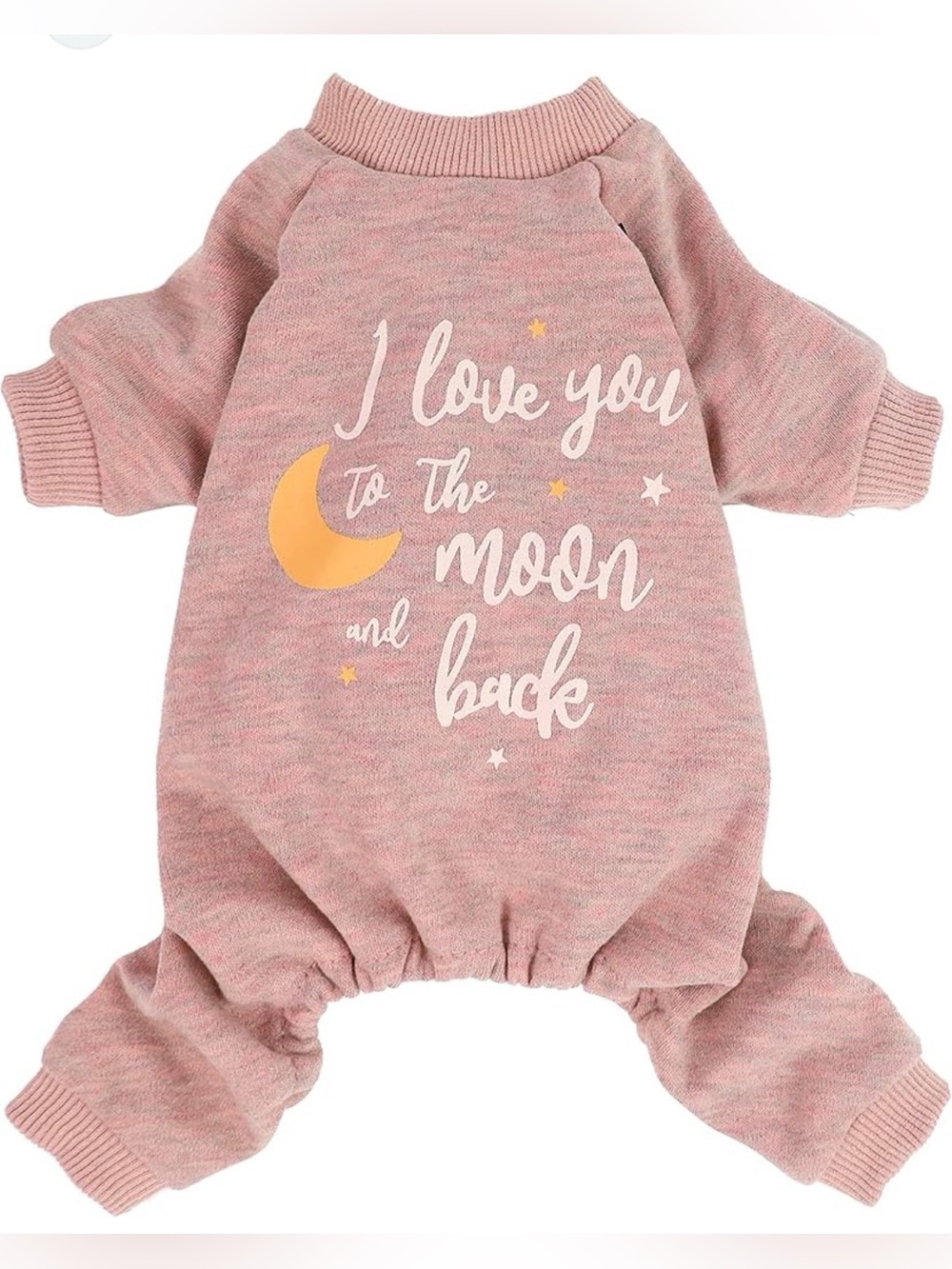 Fitwarm Pink 'I Love You to the Moon and Back' Cozy Pet Onesie Size M